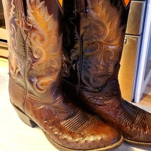 Lucchese Men's Smooth Ostrich Classics Western Boot